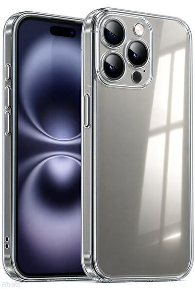 Fibaks iPhone 12 Pro Max Kılıf Kamera Korumalı Yumuşak Şeffaf Ince Süper Silikon
