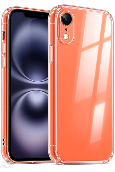 Fibaks iPhone XR Kılıf Yüksek Kalite Ince Yumuşak Şeffaf Süper Silikon