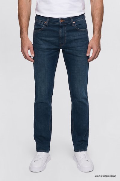 WRANGLER Blue Men's Straight Denim Pants W15Q00021317 Indigo Denim Pants