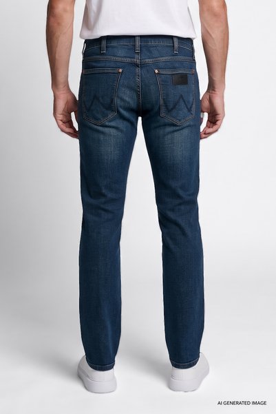 WRANGLER Blue Men's Straight Denim Pants W15Q00021317 Indigo Denim Pants