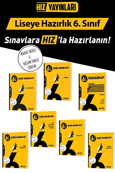 Hız Yayınları 6. Sınıf TÜM DERSLER Soru Bankası Seti Toplam 7 Kaynak 26-27 Se...