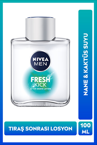 NIVEA MEN Erkek Tıraş Sonrası Losyon Fresh Kick 100ml, Nane ve Kaktüs Suyu
