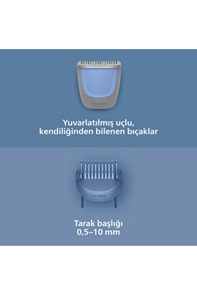 Philips Sakal Düzeltici, 20 Uzunluk, Kendiliğinden Bilenen Bıçaklar, Islak & Kuru Kullanım,BT3617/15