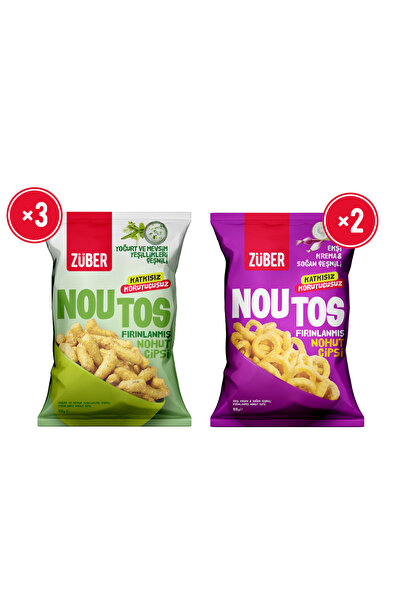 Züber Noutos Atıştırmalık Tanışma Paketi 55g x 5 Adet (Yoğurt ve Mevsim Yeşil...