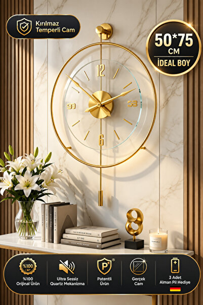 MetaQuartz Aksesuar Gold Luxry - Kırılmaz Tamper Cam - Metal Çember , Modern ...