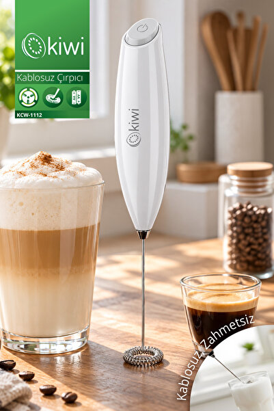 Kiwi Kcw-1112 Kahve Süt Köpürtme Makinası Beyaz