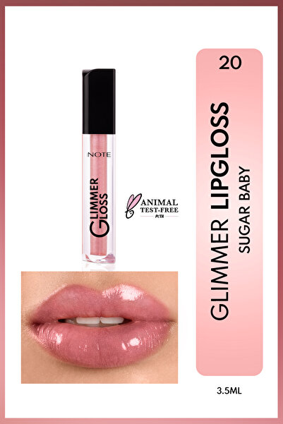 NOTE Glimmer Gloss Işıltılı Nemlendirici Dudak Parlatıcısı - 20 Sugar Baby