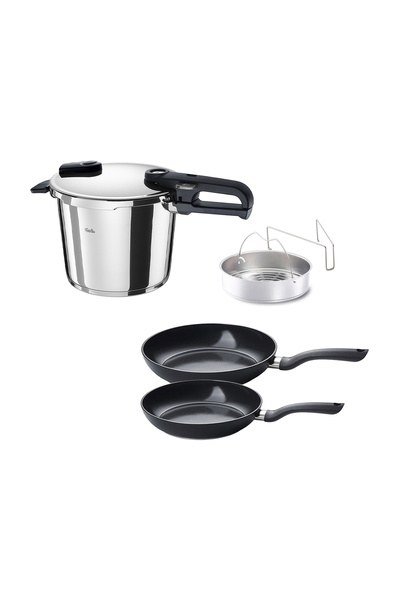 Fissler Vitaquick Edition 6 Litre Düdüklü Tencere + Tava Set