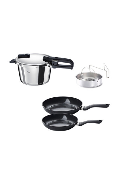 Fissler Vitaquick Edition 4,5 Litre Düdüklü Tencere + Tava Set
