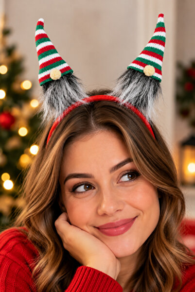 Huzur Party Store Gnome Christmas Crown Red Green Color with Hat Yellow Nose ...