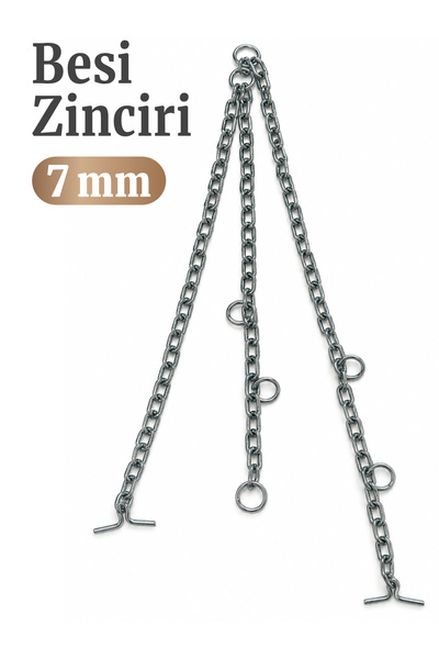 Badem10 Yüksek Kalite Bükülü Besi Zinciri 7 mm 65 x 65 x 100 cm Küçük-Büyük B...