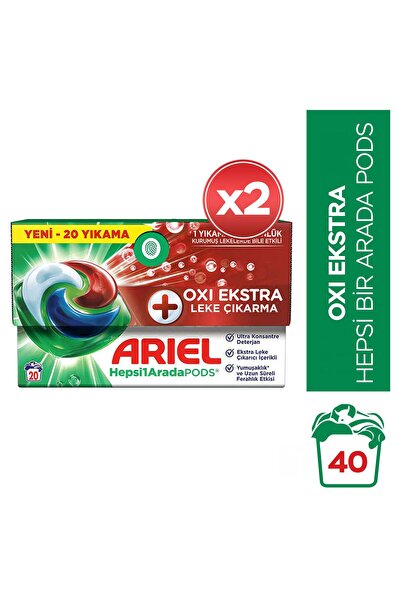 Ariel Hepsi1Arada PODS® Oxi Extra Leke Çıkarma Kapsül Çamaşır Deterjanı Beyaz...