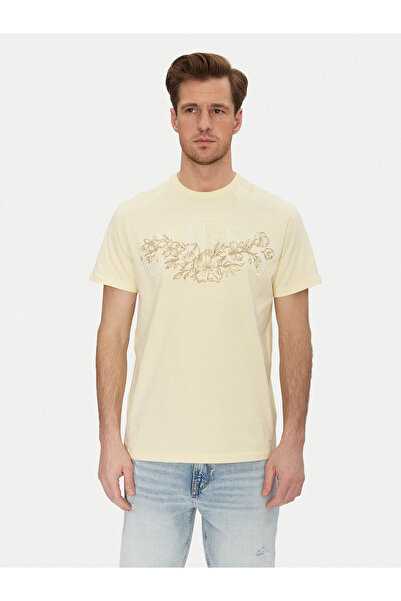 Guess Ss Cn Guess Flower Erkek Regular Fit T-Shirt