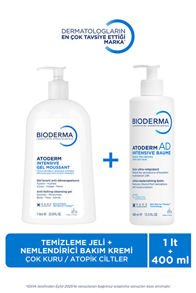 Bioderma Atoderm Çok Kuru Atopik Cilt Yoğun Nemlendirici & Temizleyici Cilt B...