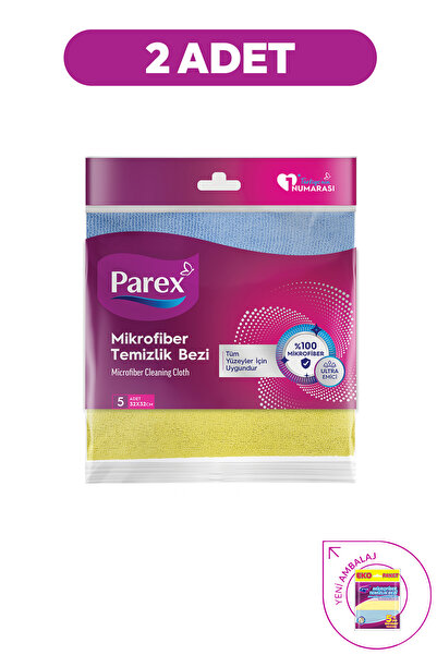 Parex Mikrofiber 5'li Temizlik Bezi İkili Paket