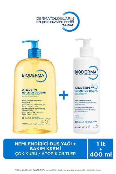 Bioderma Atoderm Çok Kuru, Atopik Ciltler Nemlendirici ve Temizleyici Cilt Ba...