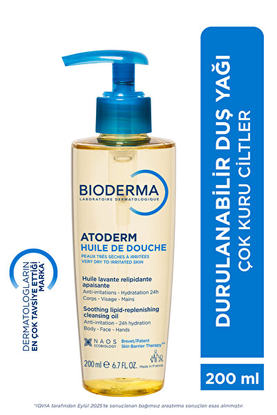 Bioderma Atoderm Shower Oil Çok Kuru Cilt Bebek, Çocuk, Yetişkin Nemlendirici...