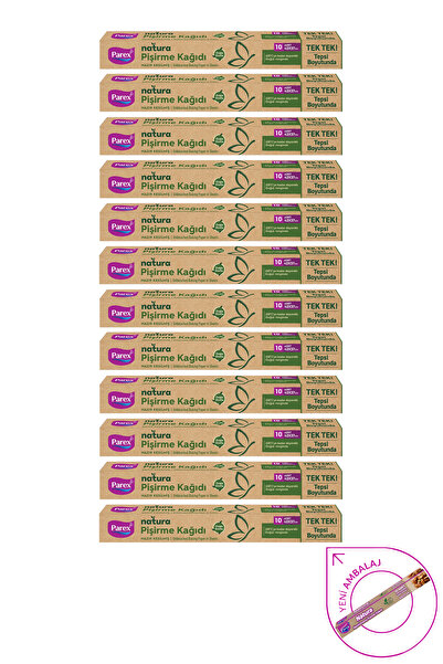 Parex Natura Ağartılmamış Hazır Kesilmiş Pişirme Kağıdı 10 Adet 42x37cm 12 Paket