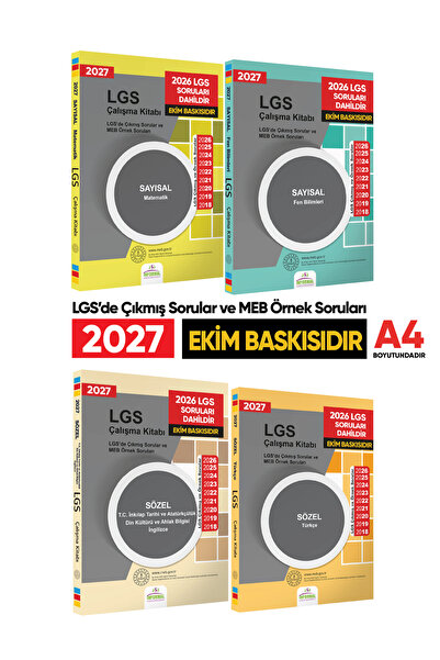 Karakutu Yayınları 2027 LGS 8.Sınıf Çıkmış ve MEB Örnek Sorular Çalışma Kitab...