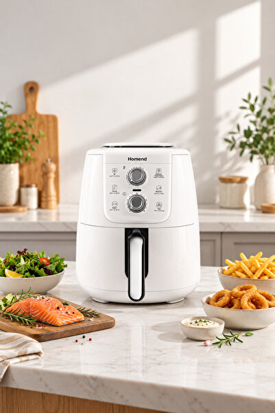 HOMEND Airfryday 4 Litre 2510h Krem Silver