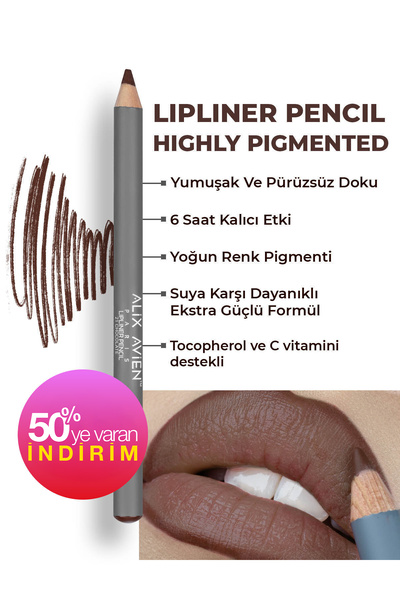 Alix Avien Uzun Süre Kalıcı Dağılma Yapmayan Nemlendirici Dudak Kalemi - Lipl...