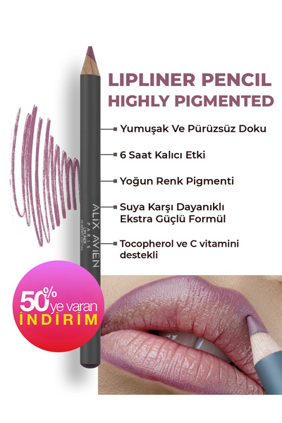 Alix Avien Uzun Süre Kalıcı Dağılma Yapmayan Nemlendirici Dudak Kalemi - Lipl...
