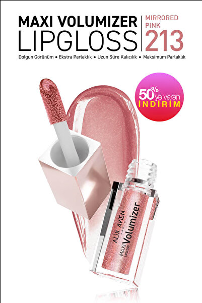 Alix Avien Maxivolumizer Lipgloss 213 - Mirrored Pink - Kalıcı ve Nemlendiric...