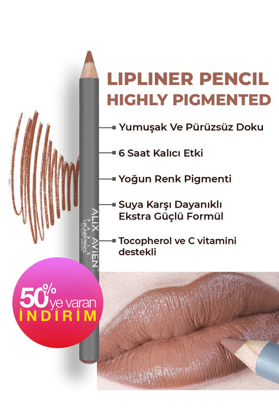 Alix Avien Uzun Süre Kalıcı Dağılma Yapmayan Nemlendirici Dudak Kalemi - Lipl...