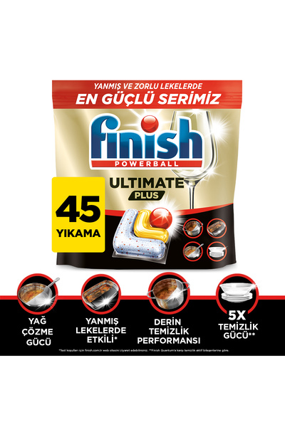 Finish Ultimate Plus Bulaşık Makinesi Deterjanı Kapsül Tablet Limon 45 Adet