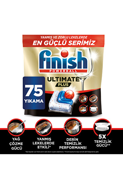 Finish Ultimate Plus Bulaşık Makinesi Deterjanı Kapsül Tablet 75 Adet
