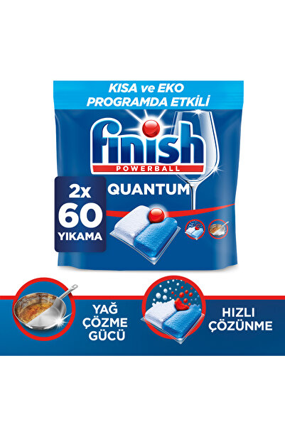 Finish Quantum 120 Tablet Bulaşık Makinesi Deterjanı (60 x 2)