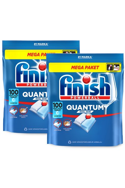 Finish Quantum Özel Seri Bulaşık Makinesi Deterjanı Kapsül Tablet 200 Adet (100 x 2)