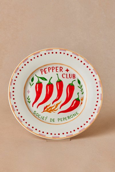 Karaca Pepper Club Acı Biberli Pasta Tabağı Peperone 19 cm