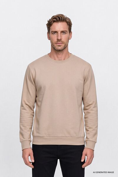 AC&Co / Altınyıldız Classics Men's Beige Standard Fit Regular Cut 2 Thread Co...
