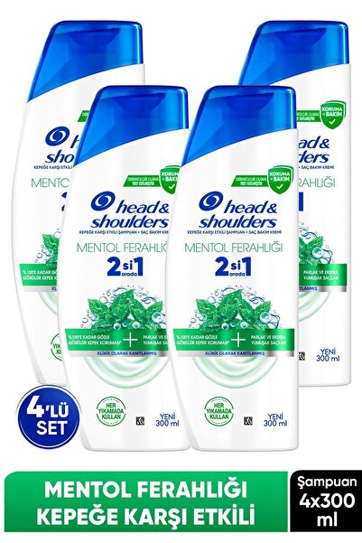 Head & Shoulders Mentol Ferahlığı 2'si 1 Arada Kepek Karşıtı Şampuan 300 ml x...