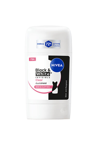 NIVEA Stick Antiperspirant Invizibil Transparent Negru & Alb pentru Femei, 48...