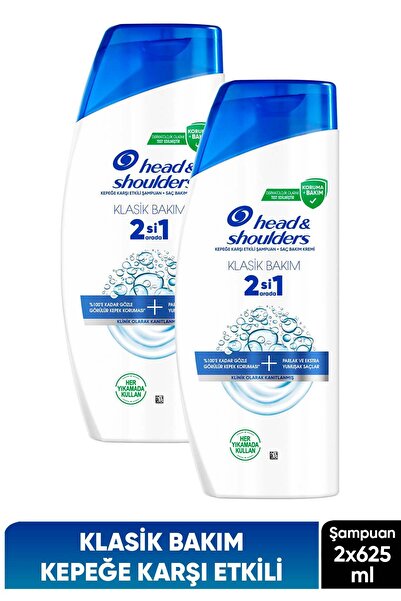 Head & Shoulders Klasik Bakım 2'si 1 Arada Kepek Karşıtı Şampuan 625 ml x 2 Adet