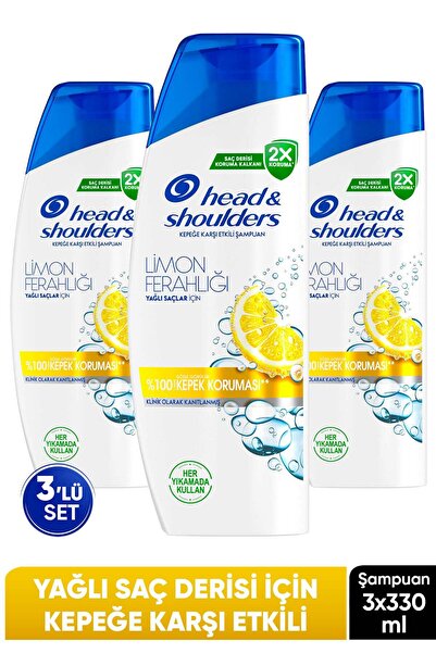 Head & Shoulders Limon Ferahlığı Yağlı Saçlar İçin Kepek Karşıtı Şampuan 330 ...