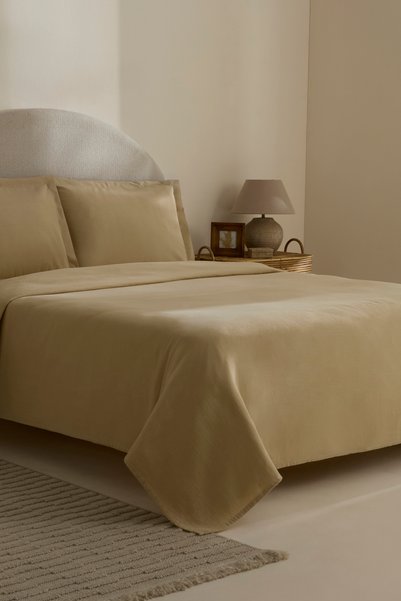 Karaca Home Set piqué dublu Farel, 100% bumbac muselină, nurcă