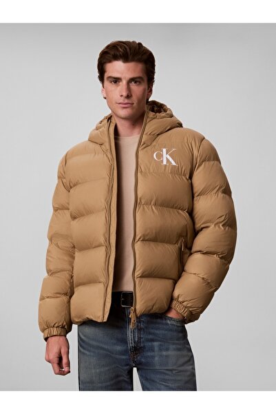 Calvin Klein LV04RG513G LS LTWT Νάιλον Επενδυμένο με Κουκούλα PU 10J Χακί Καφ...