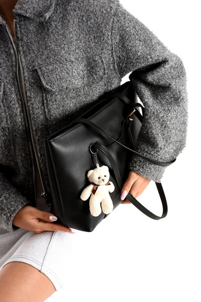 NWR BAGS Siyah Kadın Omuz Ve Kol Çantası 25x34 Ebatında
