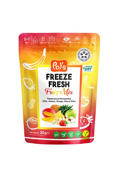 Pol's Freeze Fresh Dondurularak Kurutulmuş Fruit Mix 20 gr