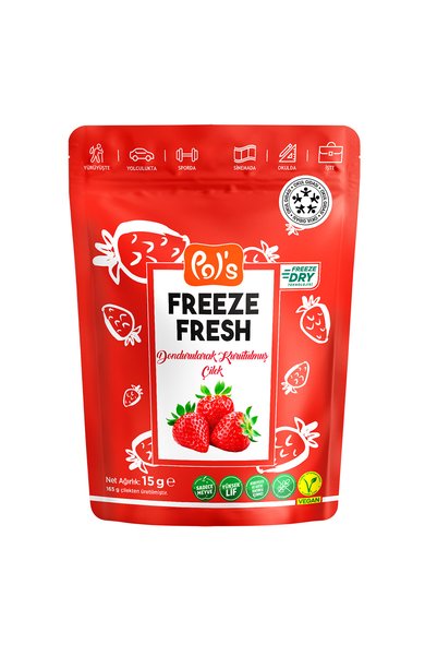 Pol's Freeze Fresh Çilek 15 G X 3 Adet Dondurularak Kurutulmuş Meyve