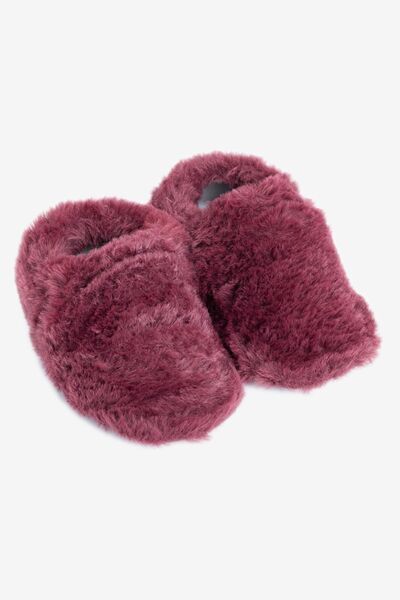 HOPFRÖG Furry Furry Bordo Kürk Barefoot Patik
