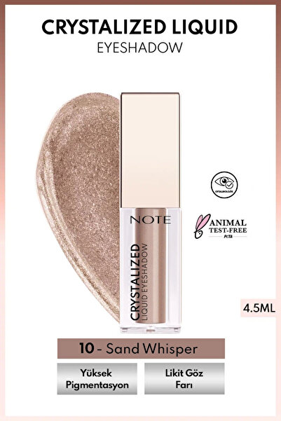 NOTE Crystalized Liquid Eyeshadow Likit Metalik Göz Farı - 10 Sand Whisper