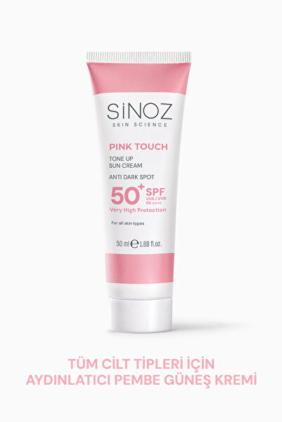 SİNOZ Pink Touch SPF50+ Aydınlatıcı Pembe Yüz Güneş Kremi PA++++ Tüm Ciltler ...
