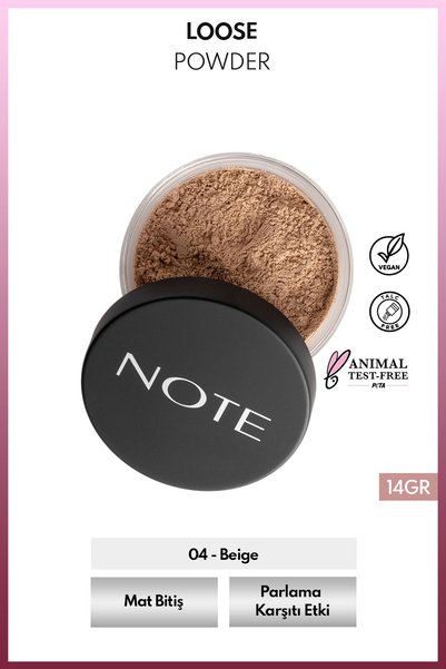 NOTE Loose Powder Makyaj Sabitleyici Matlaştırıcı Toz Pudra - 04 Beige