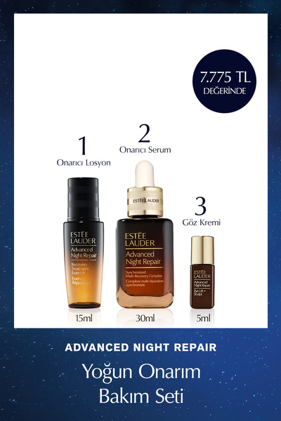 Estee Lauder Yoğun Onarım Bakım Seti: Serum 30ml & Losyon 15ml & Göz Kremi 5ml