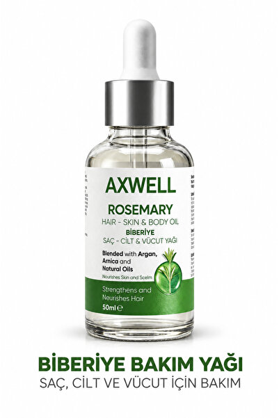 AXWELL Biberiye Saç Yağı Complexi | Biotin, Hint Yağı, Vitamin E 50 ML