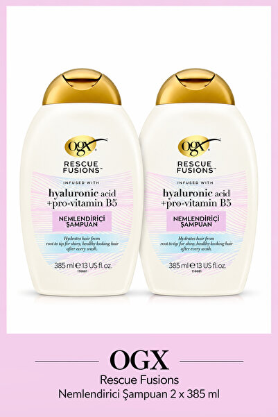 OGX Rescue Fusions Nemlendirici Şampuan 385 ml x 2